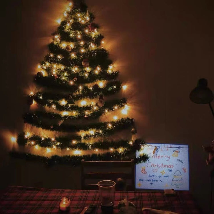 5m 50 Lights Battery Christmas Rattan Lights DIY Wall Christmas Tree Festive Ambience Decoration Lights - Warm Light