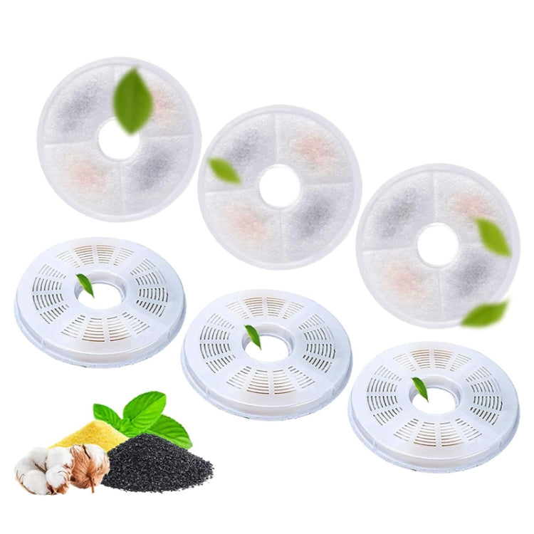 6pcs /Box For Catit Pet Water Fountain Replacement Filters Cat Water Dispenser Filters