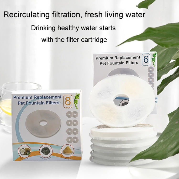 6pcs /Box For Catit Pet Water Fountain Replacement Filters Cat Water Dispenser Filters
