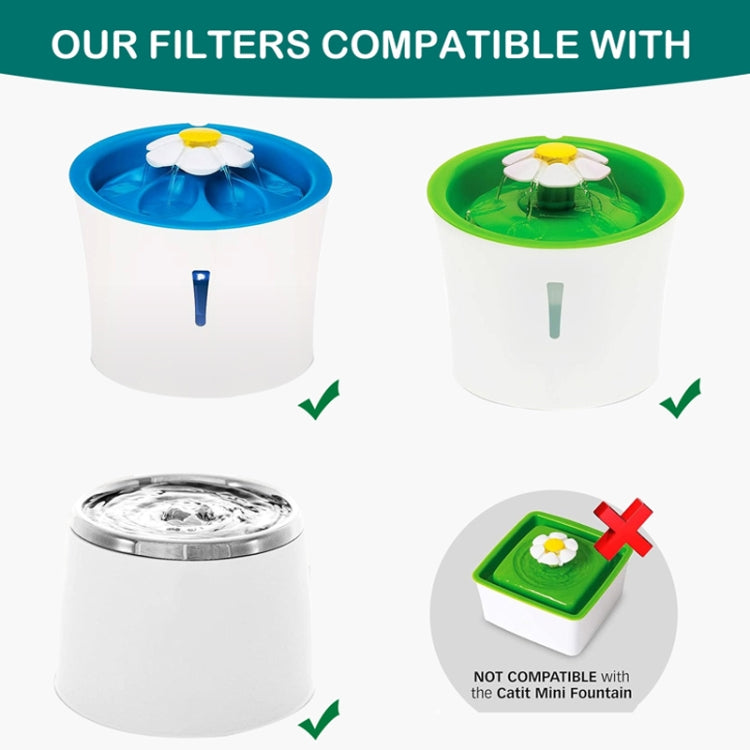 6pcs /Box For Catit Pet Water Fountain Replacement Filters Cat Water Dispenser Filters