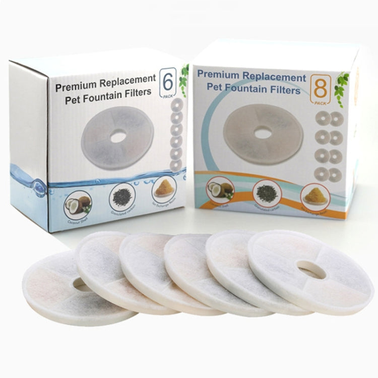 8pcs /Box For Catit Pet Water Fountain Replacement Filters Cat Water Dispenser Filters