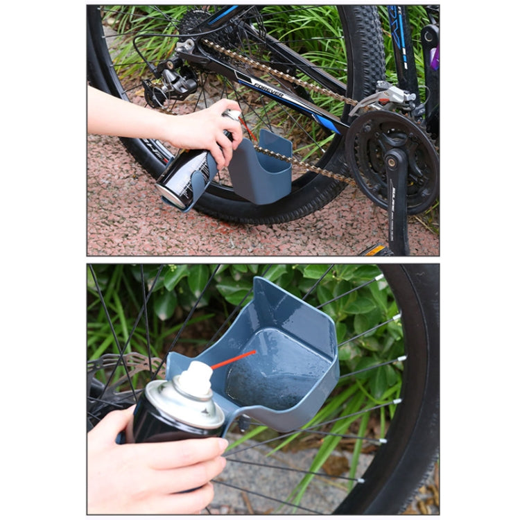 Motorcycle Bicycle Chain Cleaner Oil Storage Tool Box - Gray