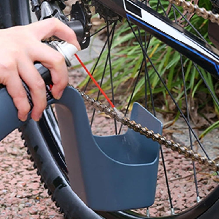 Motorcycle Bicycle Chain Cleaner Oil Storage Tool Box - Gray