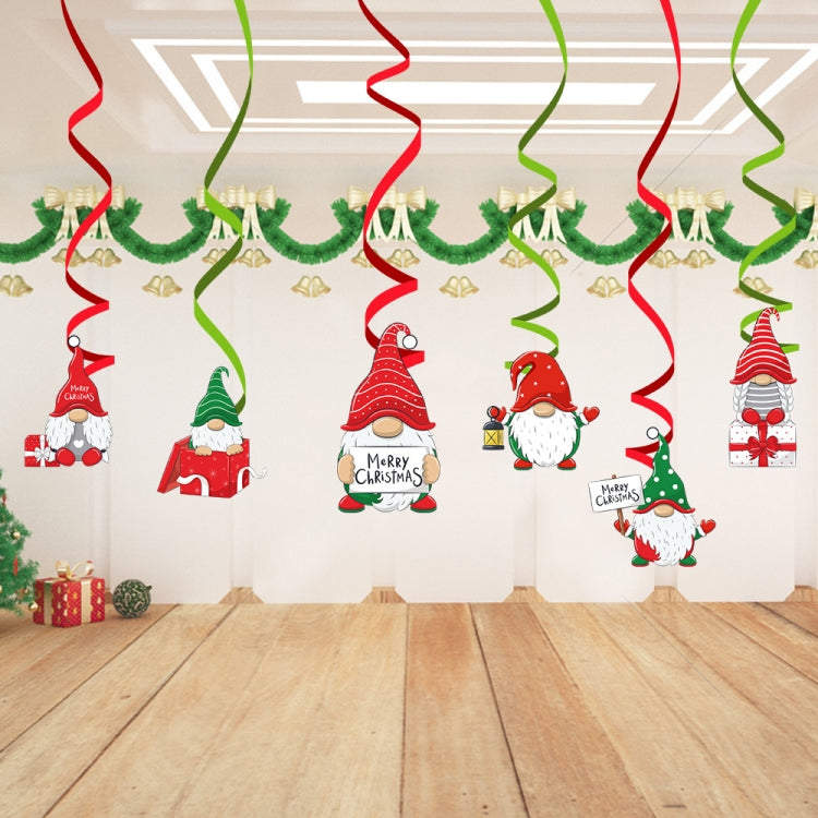 Christmas Cartoon Spiral Pendants Party Scene Decorations