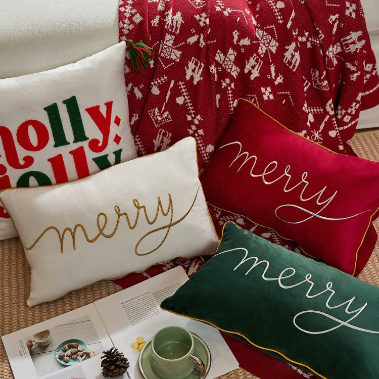 30x50cm Christmas Pillowcase Holiday Decorative Cushion Cover, Pillow Core Not Included