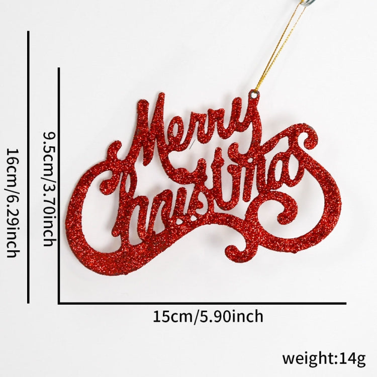 2pcs Christmas Shiny Letter Pendants Christmas Tree DIY Decorations