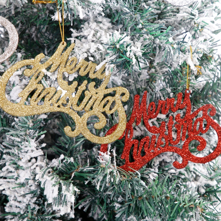 2pcs Christmas Shiny Letter Pendants Christmas Tree DIY Decorations