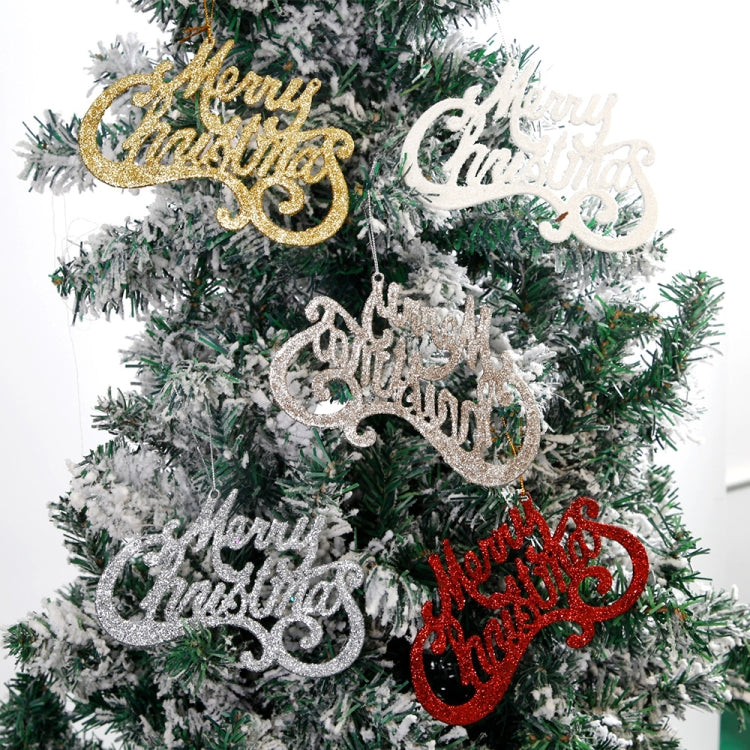 2pcs Christmas Shiny Letter Pendants Christmas Tree DIY Decorations