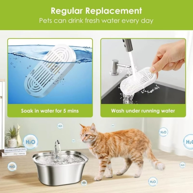 9+9pcs /Box Pet Water Fountain Replacement Filters Dog And Cat Drinking Water Filter Cartridges With Pre-Filter Sponges