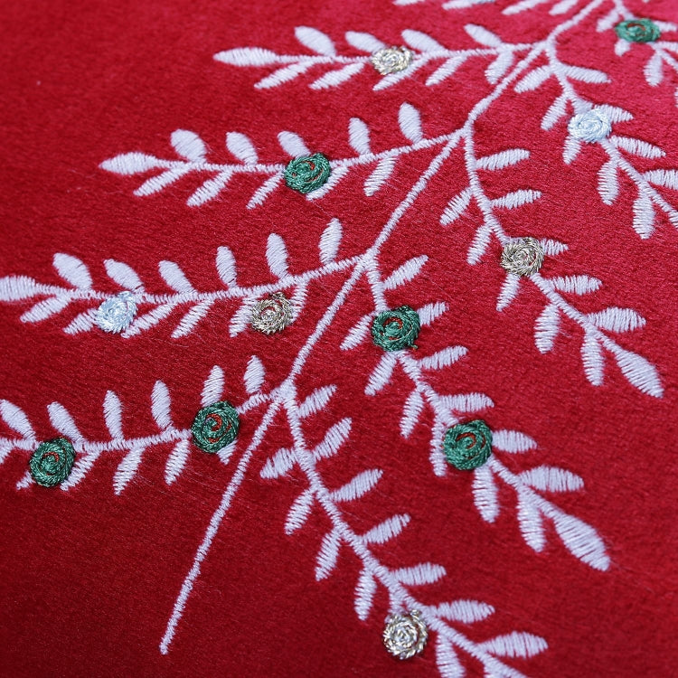30x50cm Christmas Tree Embroidery Pillowcase Holiday Decoration Cushion Cover, Pillow Core Not Included