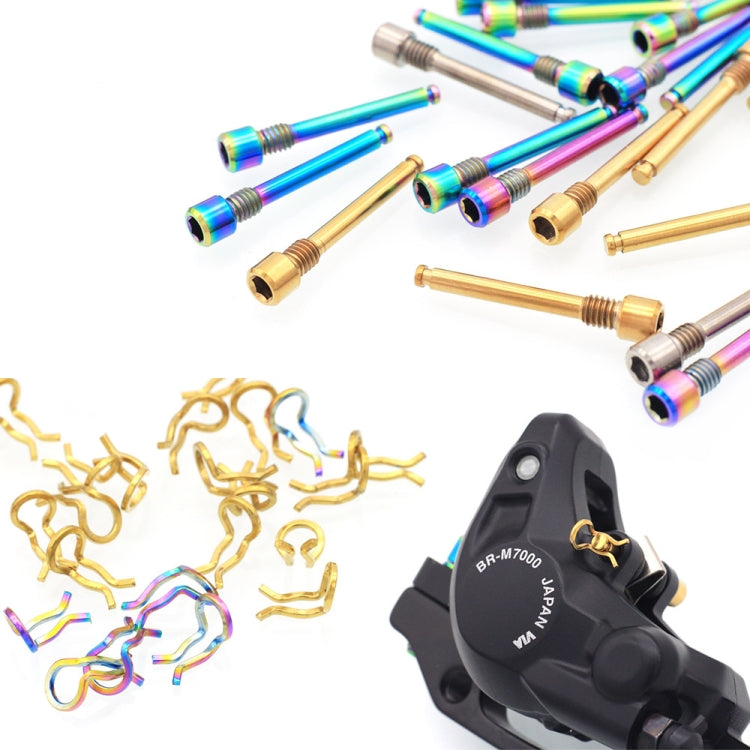 Mountain Road Bicycle Titanium Alloy Retaining Spring, Color: Steel Circlip Gold