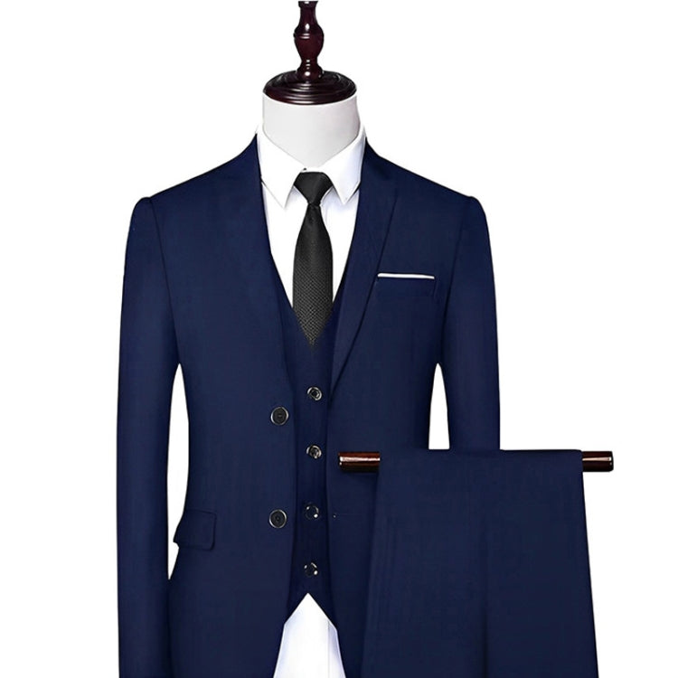 3pcs /Set Men Formal Business Suit Blazers Wedding Dress Groom Group Suits, Size: M