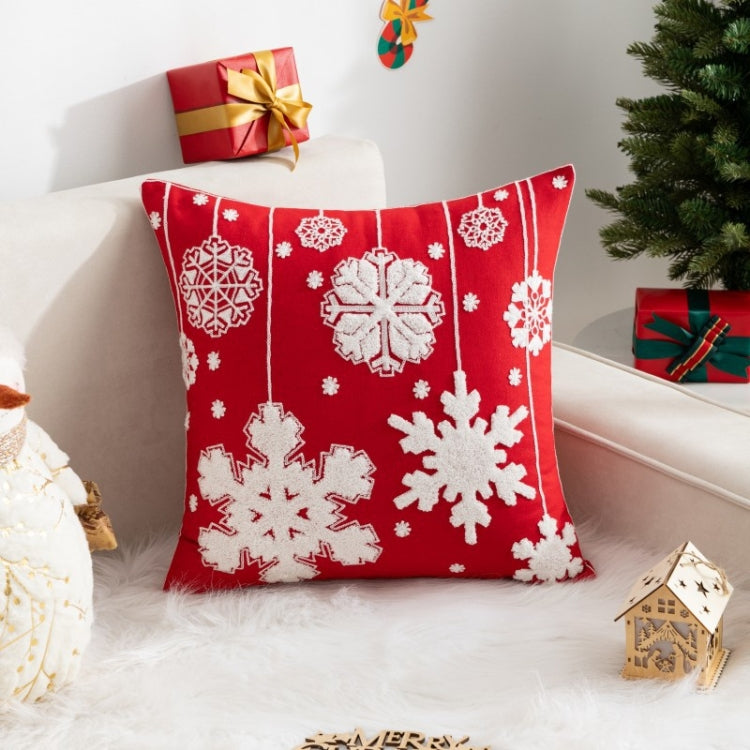 45x45cm Christmas Decoration Pillowcase Cartoon Printing Embroidery Pillow Cushion, Pillow Core Not Included, Style: Type 5