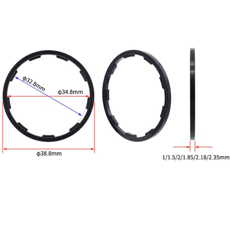 Bicycle Hub Freehub Slotted Flywheel Gasket, Size: 1.85mm