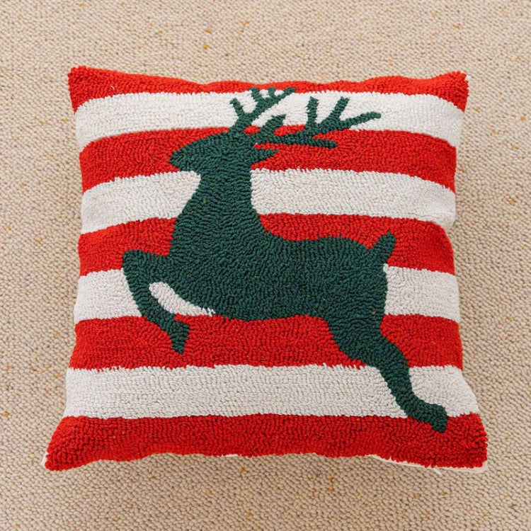 45x45cm Christmas Pillowcase Holiday Home Decoration Pillow Cover, Pillow Core Not Included, Style: Christmas Deer