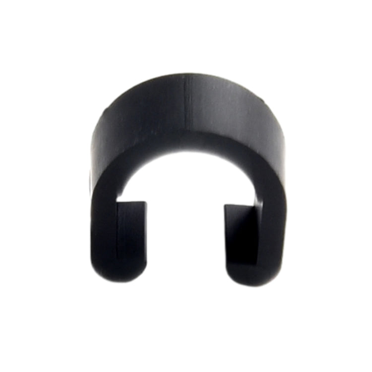 50pcs Bicycle Brake Gearshift Cable Tube Fixing Plastic C-shaped Buckle - Black