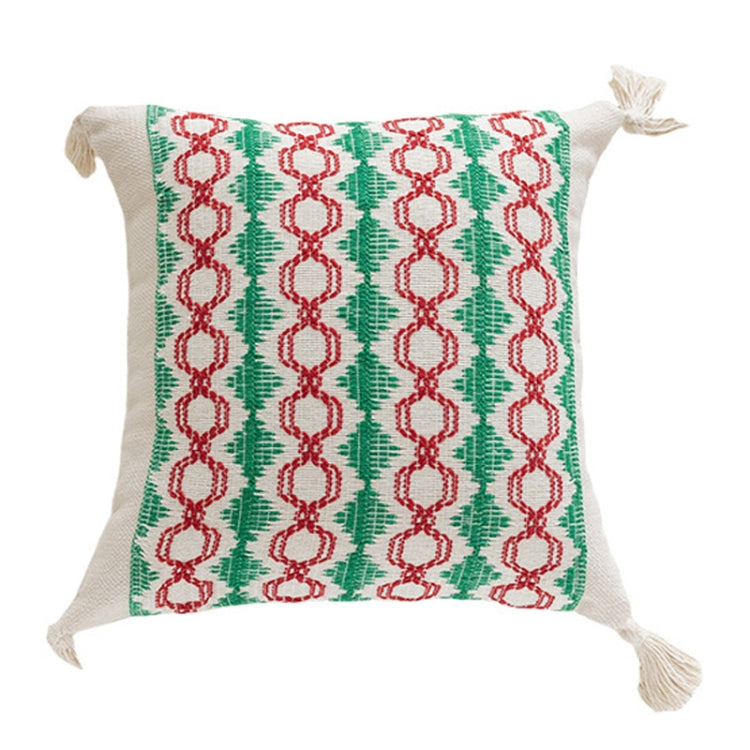 45x45cm Christmas Jacquard Sofa Pillowcase Simple Recliner Pillow Cover, Pillow Core Not Included, Style: Christmas Ring