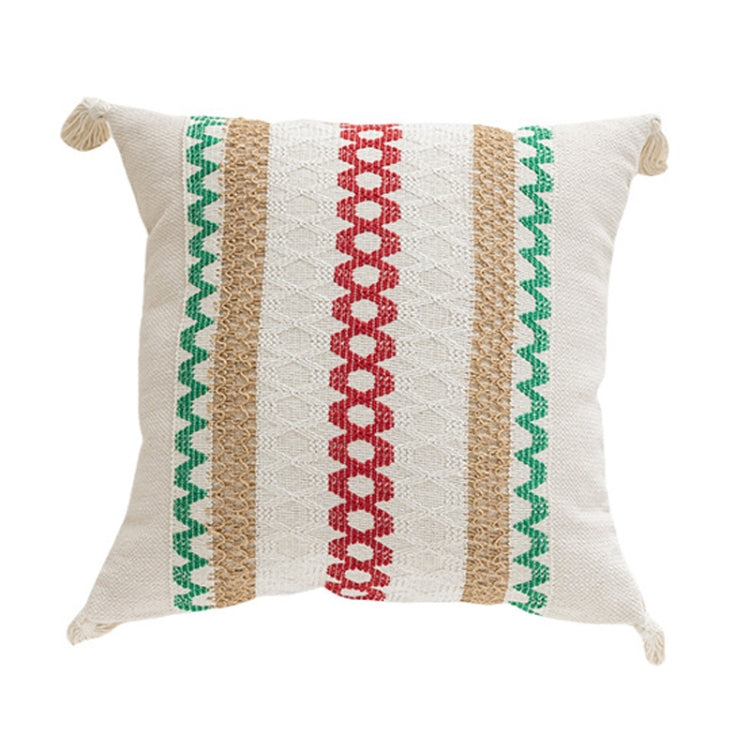 45x45cm Christmas Jacquard Sofa Pillowcase Simple Recliner Pillow Cover, Pillow Core Not Included, Style: Christmas Ring Wave