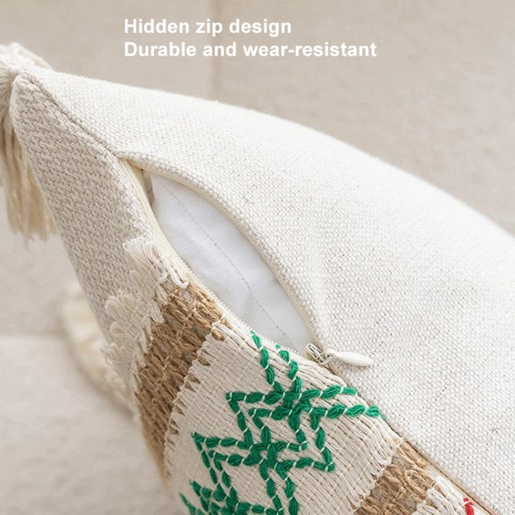 45x45cm Christmas Jacquard Sofa Pillowcase Simple Recliner Pillow Cover, Pillow Core Not Included, Style: Love Ring