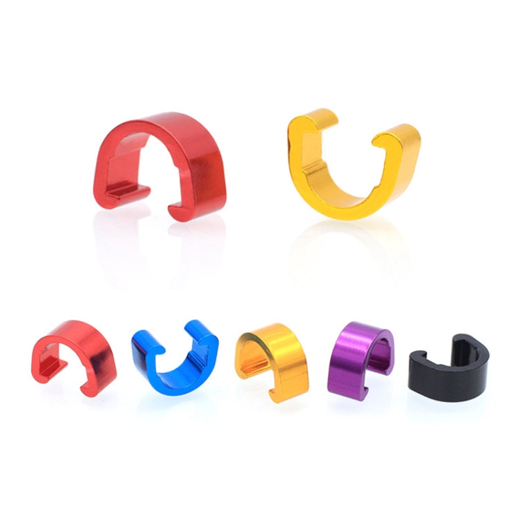10pcs Bicycle Brake Gearshift Cable Tube Fixing C-shaped Buckle - Random Color Delivery