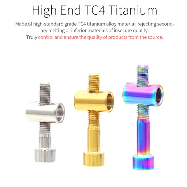 Bicycle Titanium Alloy Seat Post Locking Screws, Color: M6x40 Colorful