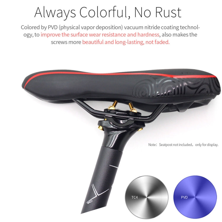 Bicycle Titanium Alloy Seat Post Locking Screws, Color: M6x30 Titanium