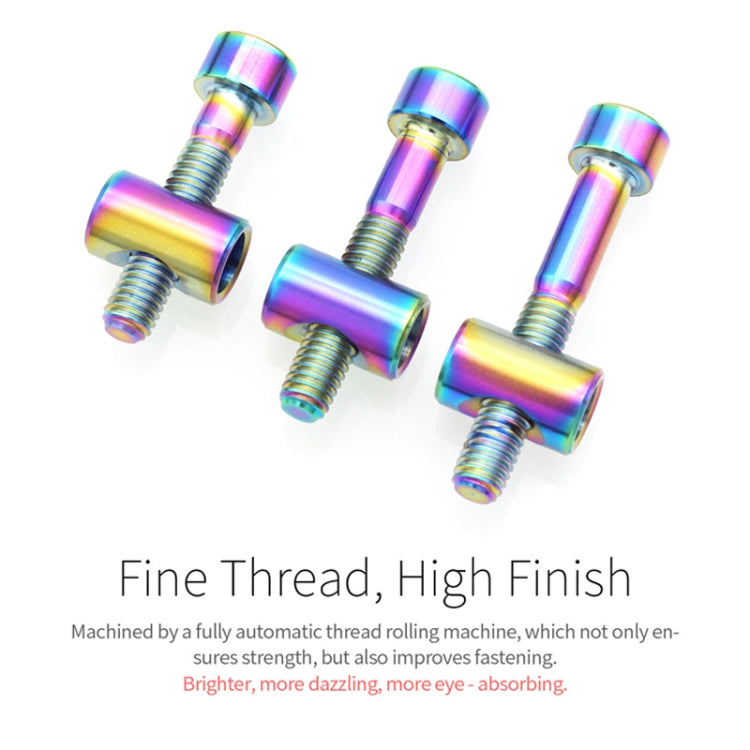 Bicycle Titanium Alloy Seat Post Locking Screws, Color: M6x30 Colorful