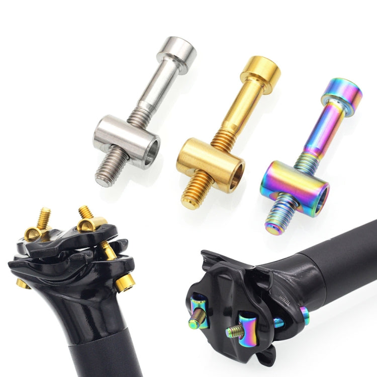 Bicycle Titanium Alloy Seat Post Locking Screws, Color: M6x30 Titanium