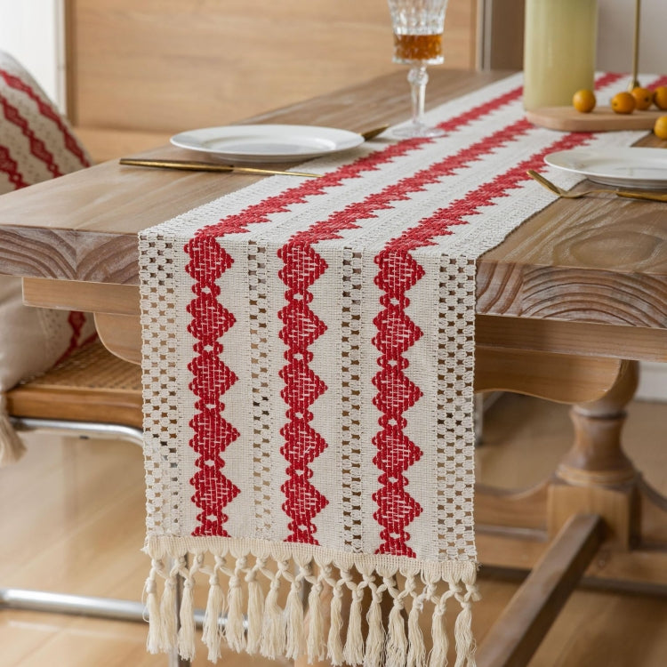 33x122cm Christmas Towel Embroidery Table Flag Simple Tablecloths