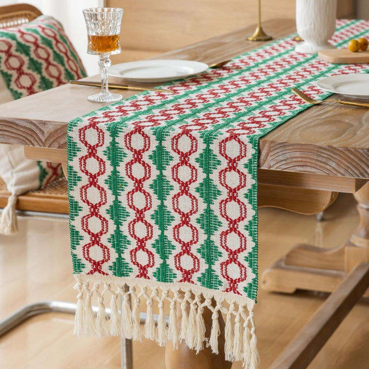 33x153cm Christmas Towel Embroidery Table Flag Simple Tablecloths