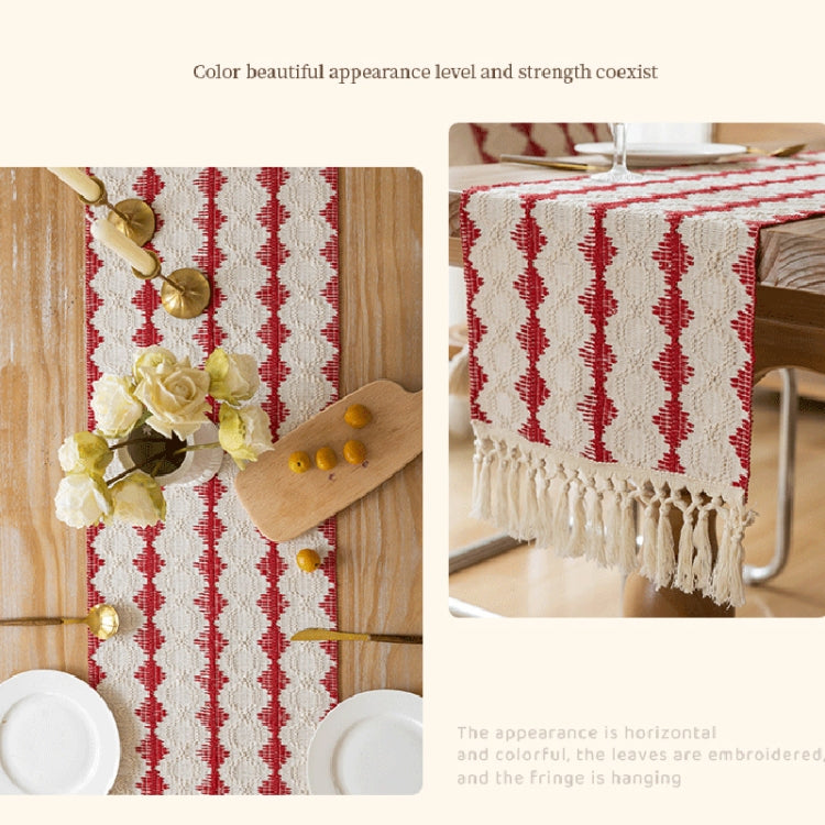 33x122cm Christmas Towel Embroidery Table Flag Simple Tablecloths
