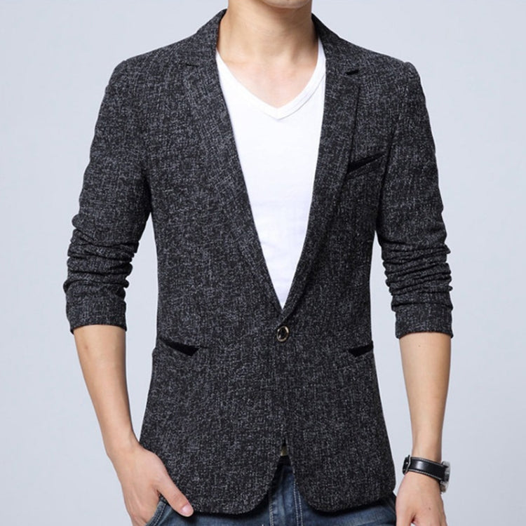 Men Casual Suit Blazer Slim Business Suit Jacket, Size: M