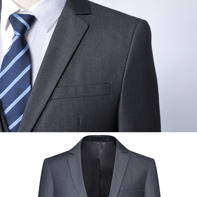 Men Large Size Casual Suit Loose Fit Blazer Business Workwear Career Clothing, Size: S