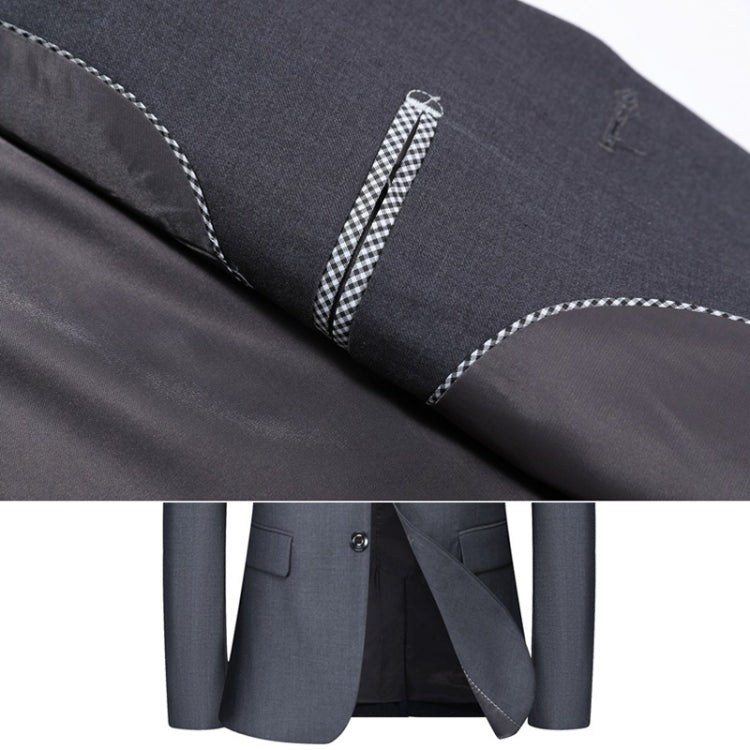 Men Large Size Casual Suit Loose Fit Blazer Business Workwear Career Clothing, Size: S
