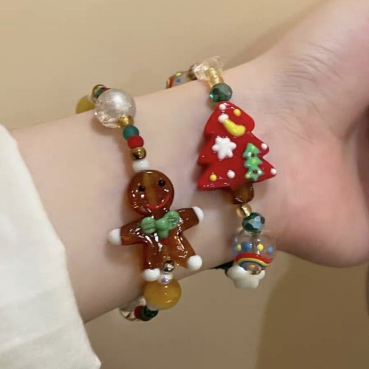 Christmas Beads Bracelet Holiday Ambience Exquisite Versatile Design Jewellery, Style: Gingerbread Man