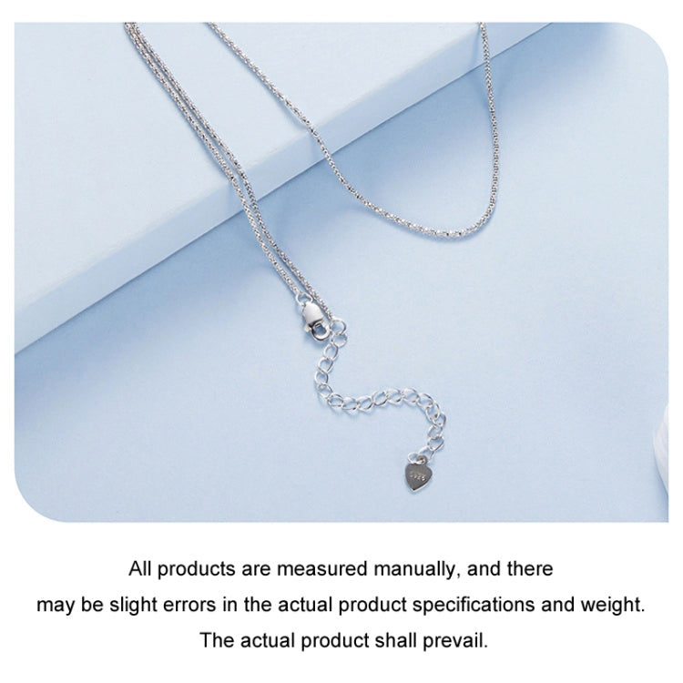 S925 Sterling Silver Platinum-Plated Meteorite Necklace - BSA010