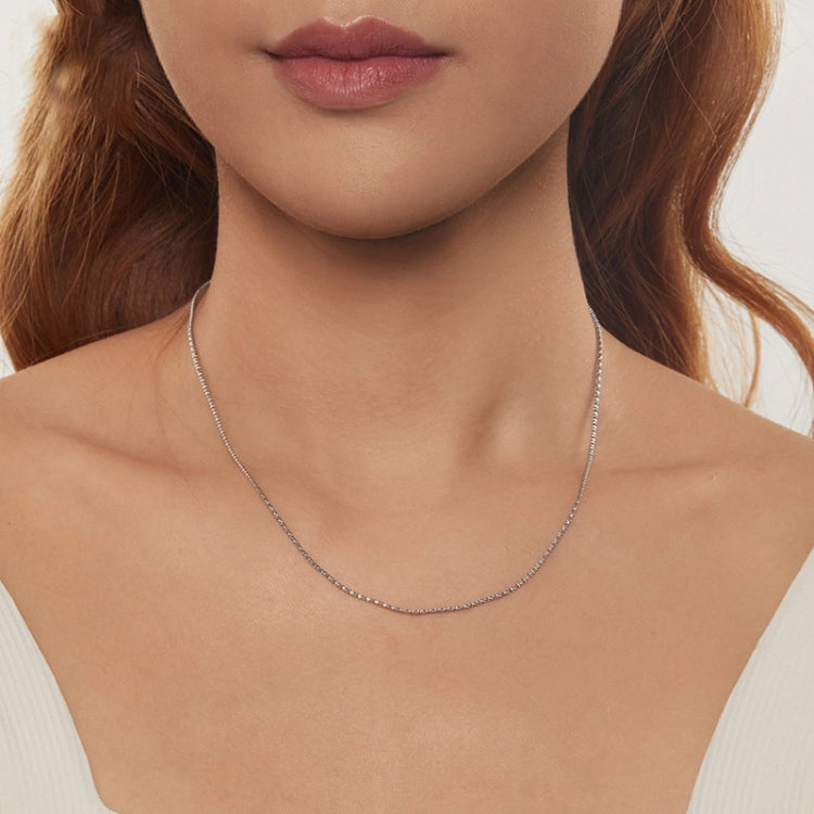 S925 Sterling Silver Platinum-Plated Meteorite Necklace - BSA010
