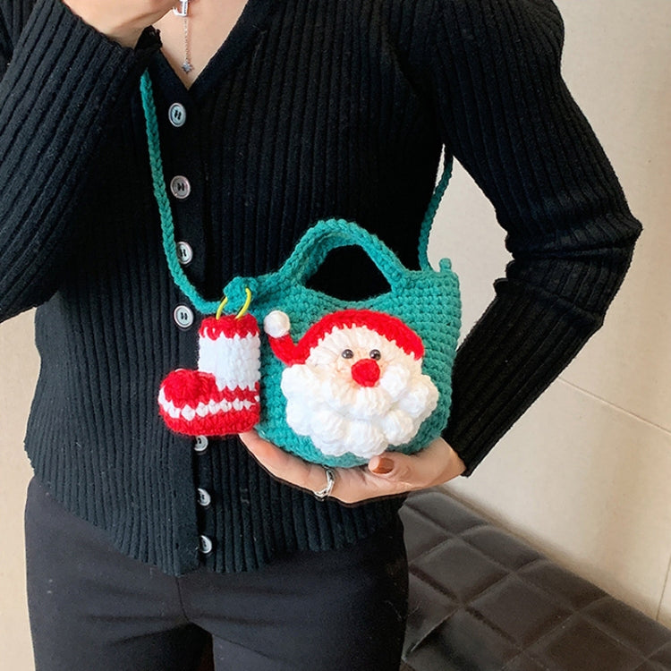 Christmas Handmade Woolen Knitting Bag Santa Claus Finished Bag