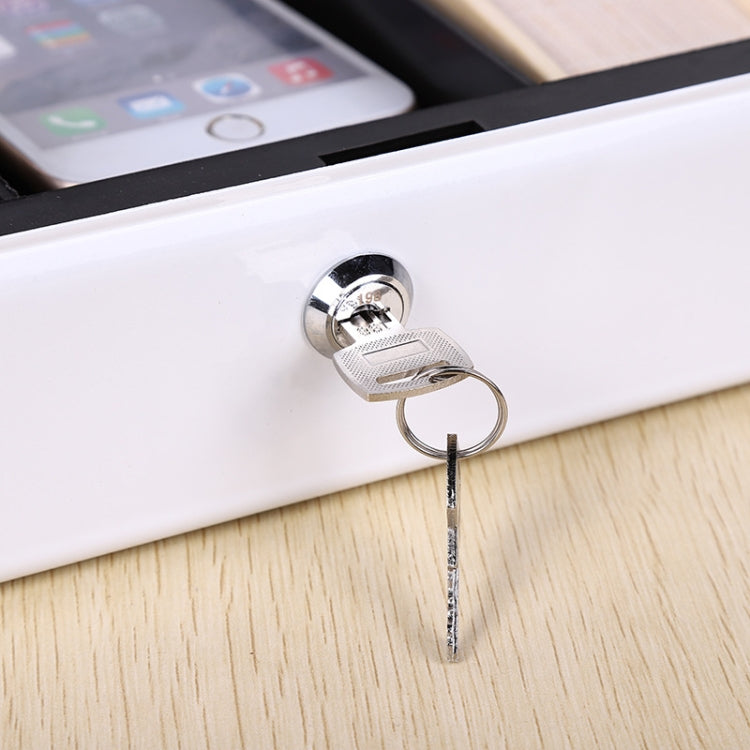 200x160x90mm Portable Fireproof Safe Box Home Storage Iron Box With Lock Key