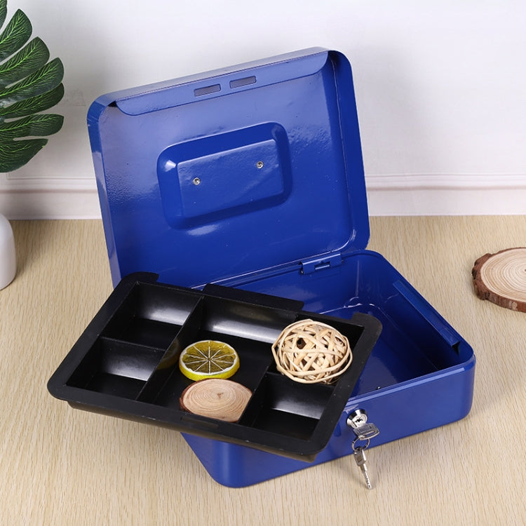 200x160x90mm Portable Fireproof Safe Box Home Storage Iron Box With Lock Key
