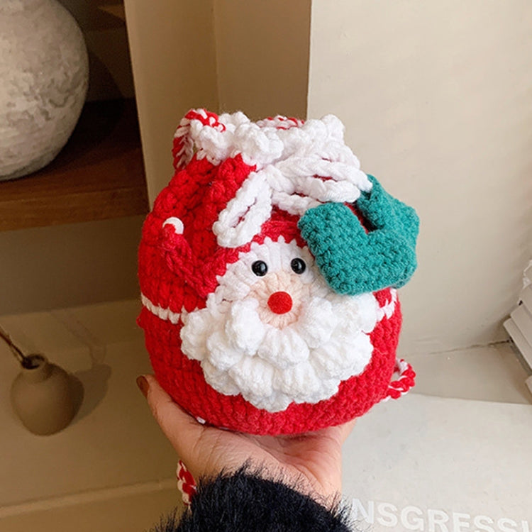 Christmas Finished Bag Santa Claus Woolen Knitting Bag