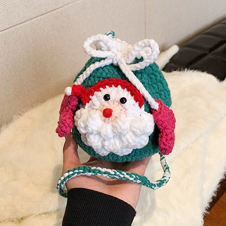 Christmas Finished Bag Santa Claus Woolen Knitting Bag