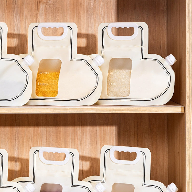 Grain Storage Bag Kitchen Food Grade Rice Wheat Beans Anti-mold Bag Dry Vegetables Sealed Storage Jar - Cream Color