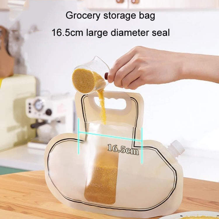 Grain Storage Bag Kitchen Food Grade Rice Wheat Beans Anti-mold Bag Dry Vegetables Sealed Storage Jar - Cream Color