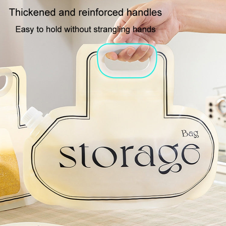 Grain Storage Bag Kitchen Food Grade Rice Wheat Beans Anti-mold Bag Dry Vegetables Sealed Storage Jar - Cream Color