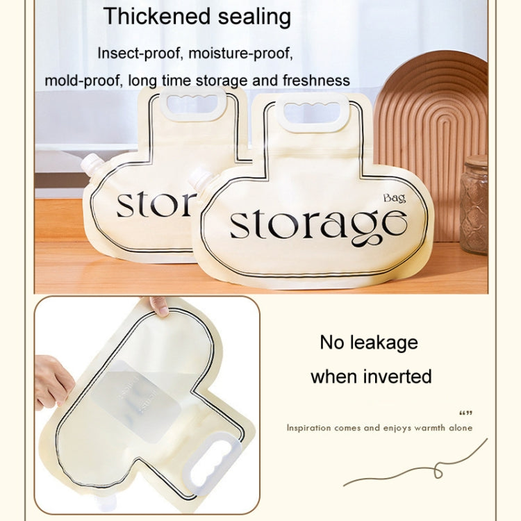 Grain Storage Bag Kitchen Food Grade Rice Wheat Beans Anti-mold Bag Dry Vegetables Sealed Storage Jar - Cream Color