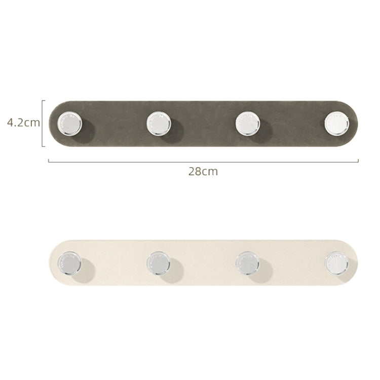 4 Hooks Strong Traceless Adhesive Hooks Nail-free Bathroom Wall Clothes Hanger