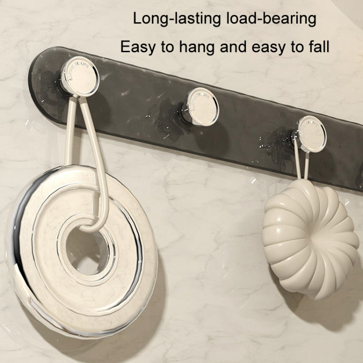 4 Hooks Strong Traceless Adhesive Hooks Nail-free Bathroom Wall Clothes Hanger