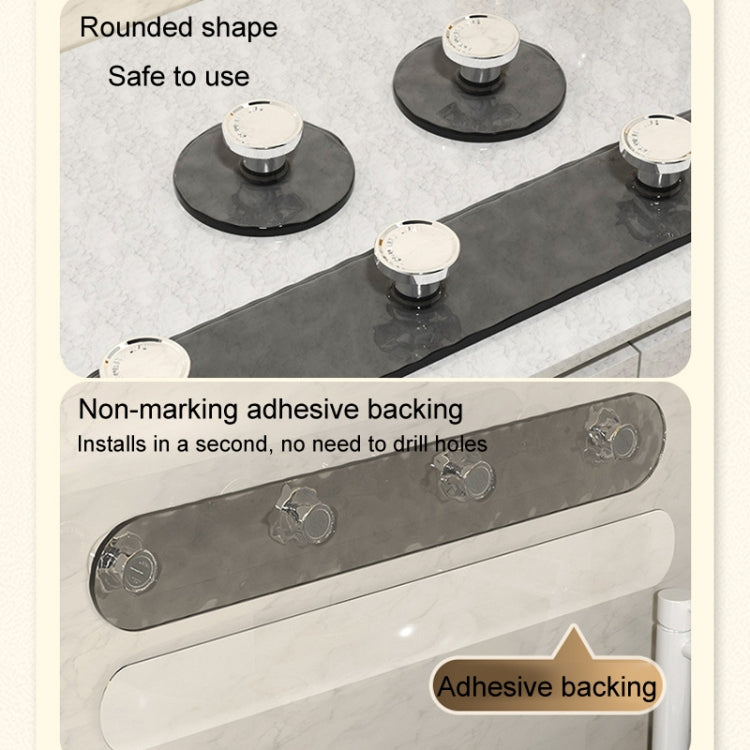 4 Hooks Strong Traceless Adhesive Hooks Nail-free Bathroom Wall Clothes Hanger