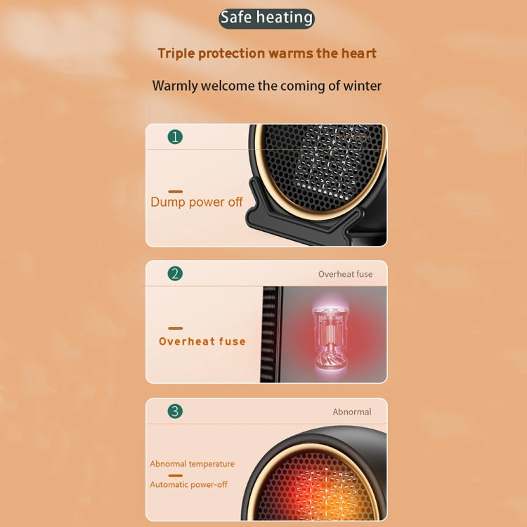 1800W Desktop High-power Two-speed Heater Household Fast Heating Heater, Spec: EU Plug